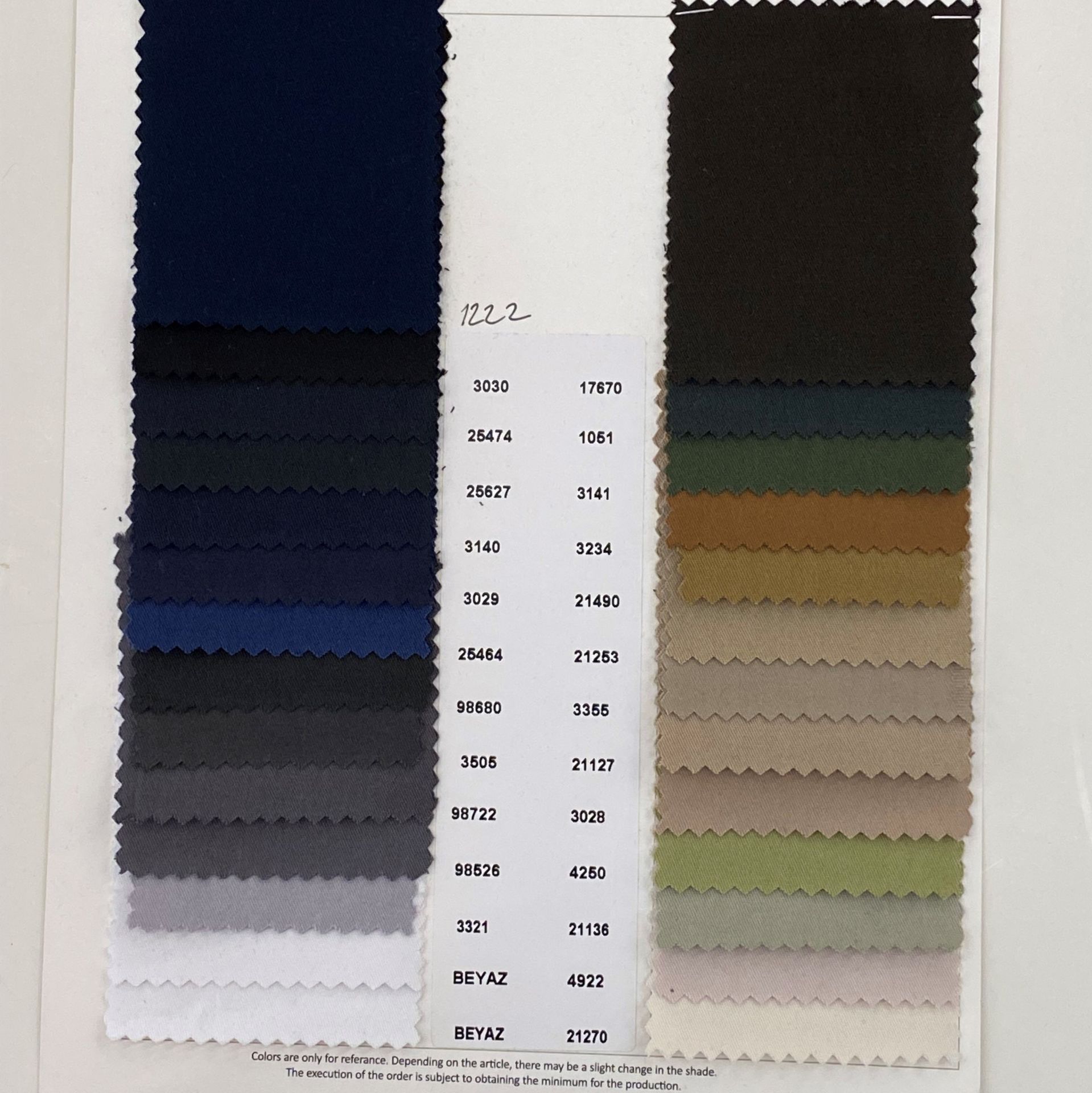 Metro Gabardin ( Pamuk - Likra ) Kartela